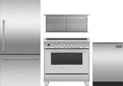 4 Piece Package Includes Refrigerator, Range, Hood And Dishwasher